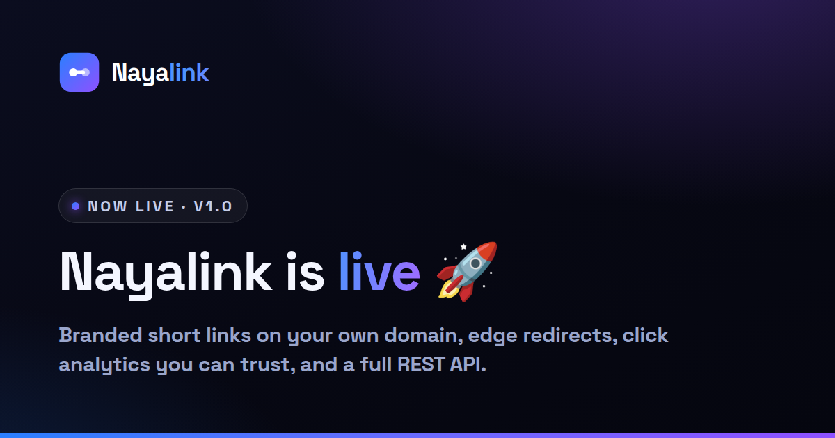 Nayalink is live ๐