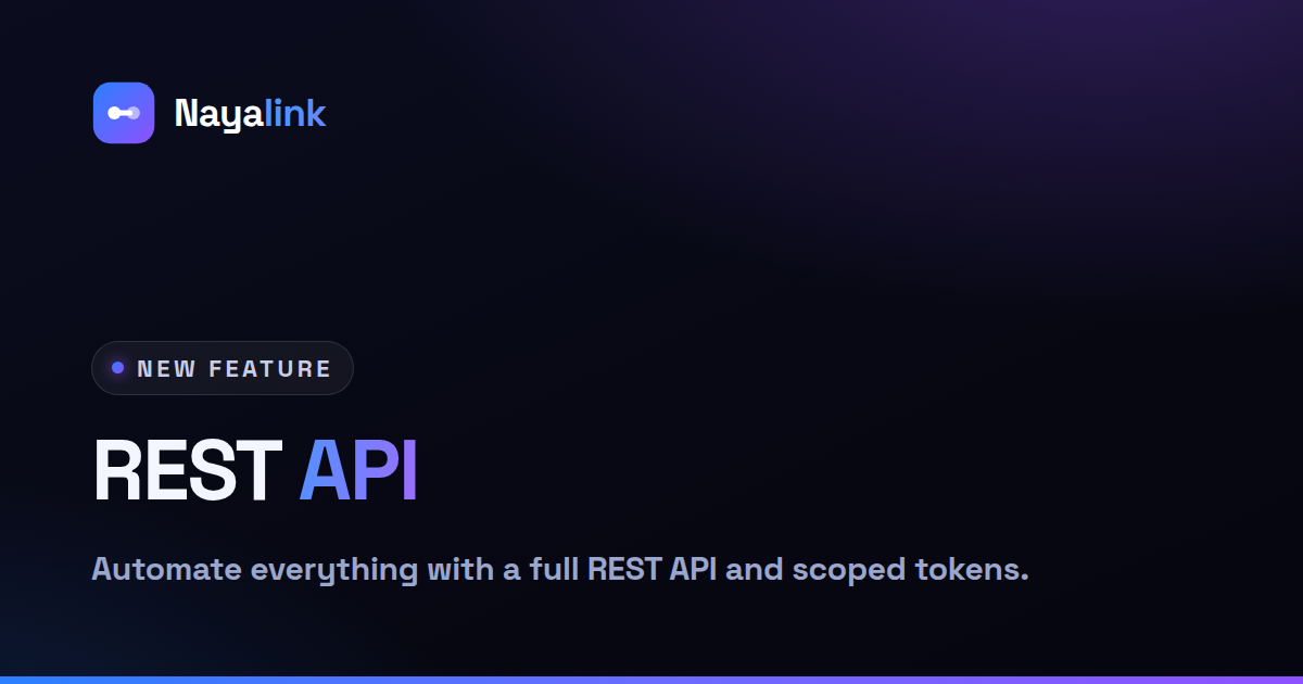 Developer REST API with scoped tokens ๐งฉ
