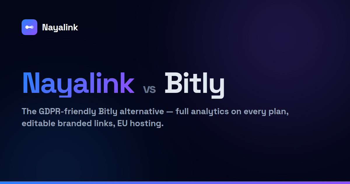 Nayalink vs Bitly: a GDPR-friendly Bitly alternative