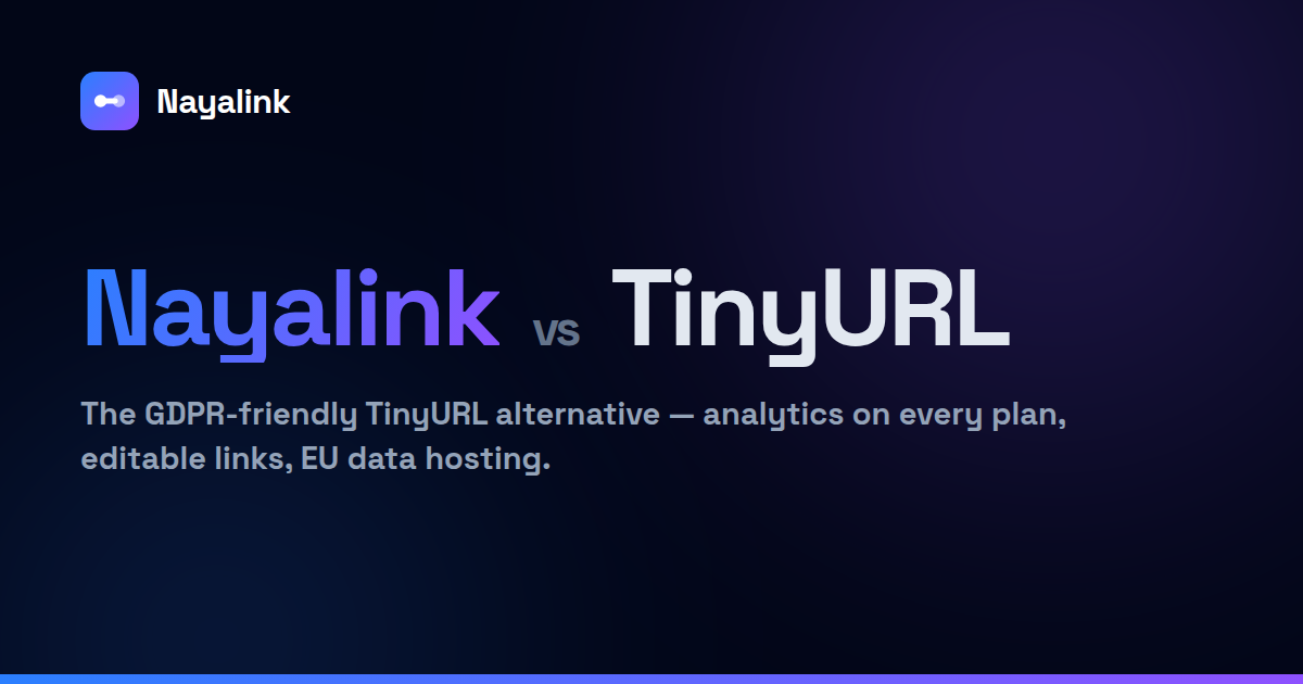 Nayalink vs TinyURL: a GDPR-friendly TinyURL alternative